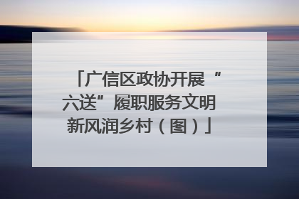 广信区政协开展“六送”履职服务文明新风润乡村（图）