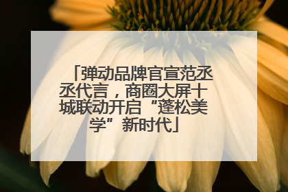 弹动品牌官宣范丞丞代言，商圈大屏十城联动开启“蓬松美学”新时代