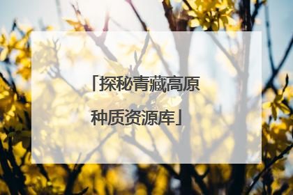 探秘青藏高原种质资源库