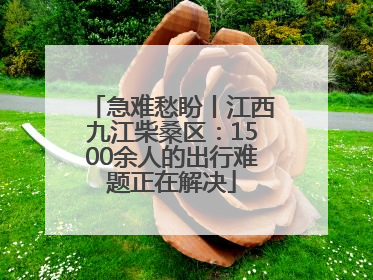 急难愁盼丨江西九江柴桑区：1500余人的出行难题正在解决