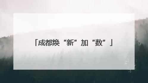 成都焕“新”加“数”