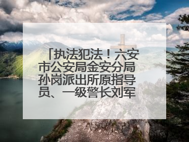 执法犯法！六安市公安局金安分局孙岗派出所原指导员、一级警长刘军被“双开”
