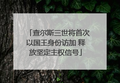 查尔斯三世将首次以国王身份访加 释放坚定主权信号