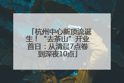 杭州中心新顶流诞生！“去茶山”开业首日：从清晨7点卷到深夜10点