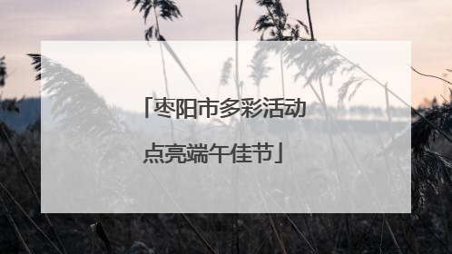 枣阳市多彩活动点亮端午佳节