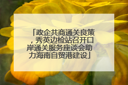 政企共商通关良策，秀英边检站召开口岸通关服务座谈会助力海南自贸港建设