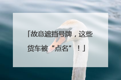 故意遮挡号牌，这些货车被“点名”！