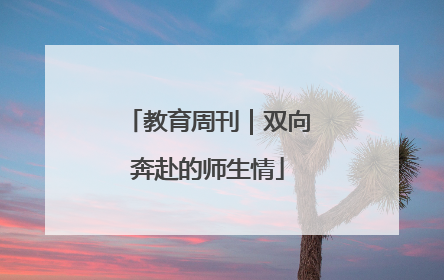 教育周刊｜双向奔赴的师生情