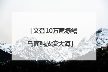 文登10万尾绿鳍马面鲀放流大海