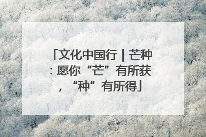 文化中国行｜芒种：愿你“芒”有所获，“种”有所得