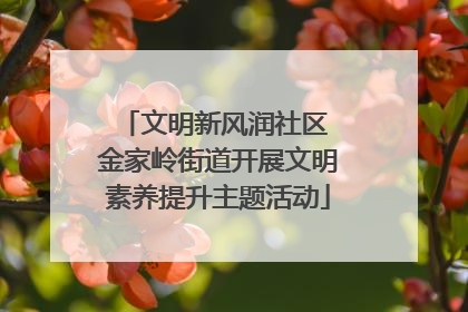 文明新风润社区 金家岭街道开展文明素养提升主题活动