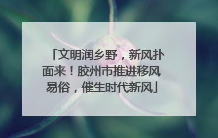 文明润乡野，新风扑面来！胶州市推进移风易俗，催生时代新风