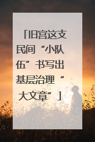 旧宫这支民间“小队伍”书写出基层治理“大文章”
