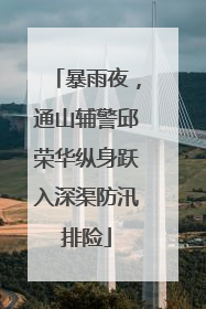 暴雨夜，通山辅警邱荣华纵身跃入深渠防汛排险