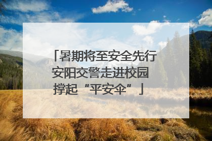 暑期将至安全先行 安阳交警走进校园撑起“平安伞”
