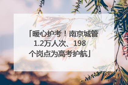 暖心护考！南京城管1.2万人次、198个岗点为高考护航