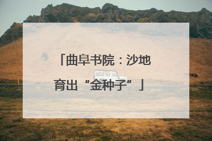 曲阜书院：沙地育出“金种子”