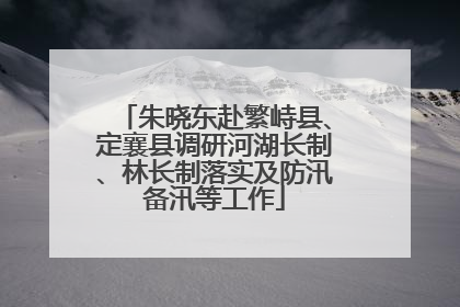 朱晓东赴繁峙县、定襄县调研河湖长制、林长制落实及防汛备汛等工作