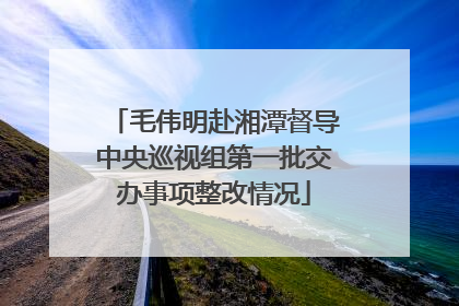毛伟明赴湘潭督导中央巡视组第一批交办事项整改情况