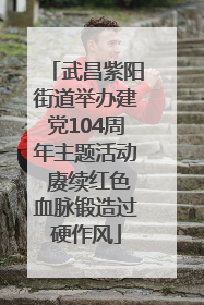 武昌紫阳街道举办建党104周年主题活动 赓续红色血脉锻造过硬作风