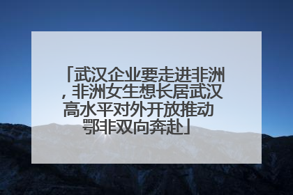 武汉企业要走进非洲，非洲女生想长居武汉 高水平对外开放推动鄂非双向奔赴