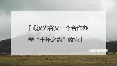 武汉光谷又一个合作办学“十年之约”收官