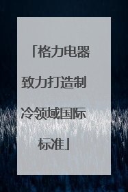 格力电器致力打造制冷领域国际标准