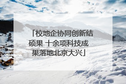 校地企协同创新结硕果 十余项科技成果落地北京大兴