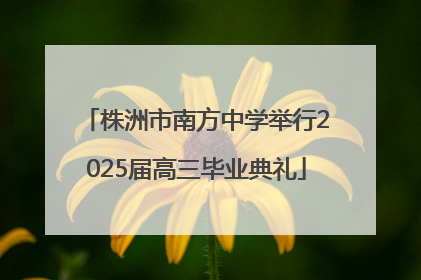 株洲市南方中学举行2025届高三毕业典礼