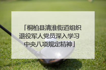 桐柏县清淮街道组织退役军人党员深入学习中央八项规定精神
