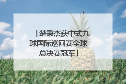 楚秉杰获中式九球国际巡回赛全球总决赛冠军