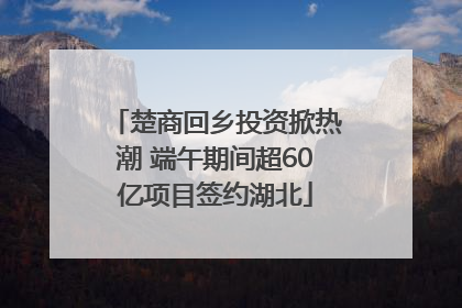 楚商回乡投资掀热潮 端午期间超60亿项目签约湖北