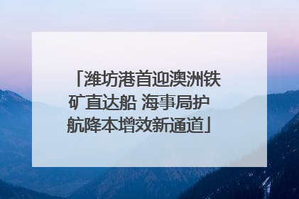 潍坊港首迎澳洲铁矿直达船 海事局护航降本增效新通道