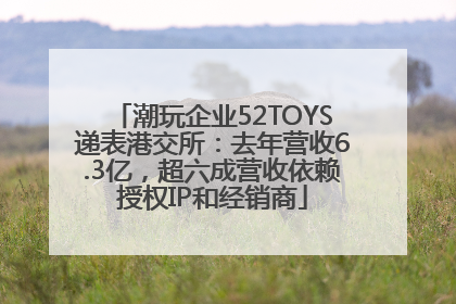潮玩企业52TOYS递表港交所：去年营收6.3亿，超六成营收依赖授权IP和经销商