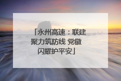永州高速：联建聚力筑防线 党徽闪耀护平安