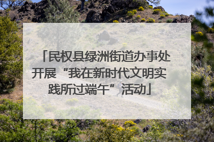 民权县绿洲街道办事处开展“我在新时代文明实践所过端午”活动