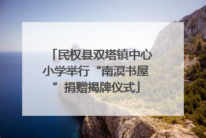 民权县双塔镇中心小学举行“南溟书屋”捐赠揭牌仪式