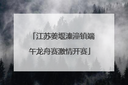 江苏姜堰溱潼镇端午龙舟赛激情开赛