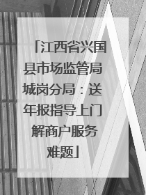 江西省兴国县市场监管局城岗分局：送年报指导上门 解商户服务难题