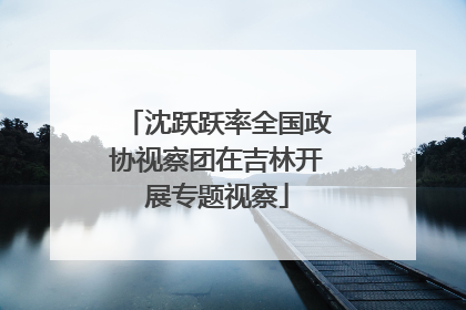 沈跃跃率全国政协视察团在吉林开展专题视察