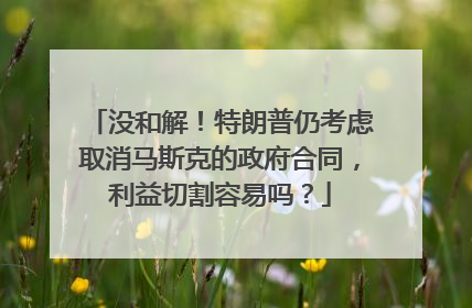 没和解！特朗普仍考虑取消马斯克的政府合同，利益切割容易吗？