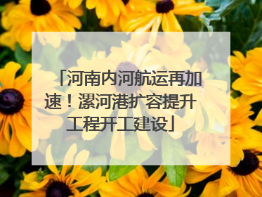 河南内河航运再加速！漯河港扩容提升工程开工建设