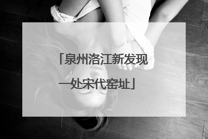 泉州洛江新发现一处宋代窑址