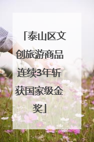 泰山区文创旅游商品连续3年斩获国家级金奖