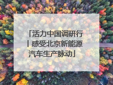活力中国调研行丨感受北京新能源汽车生产脉动