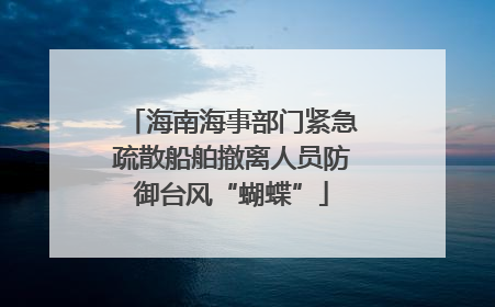海南海事部门紧急疏散船舶撤离人员防御台风“蝴蝶”