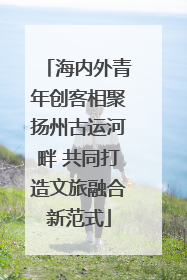 海内外青年创客相聚扬州古运河畔 共同打造文旅融合新范式