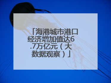 海港城市港口经济增加值达6.7万亿元（大数据观察）