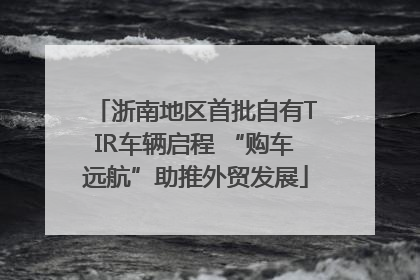 浙南地区首批自有TIR车辆启程 “购车远航”助推外贸发展
