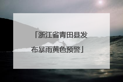 浙江省青田县发布暴雨黄色预警